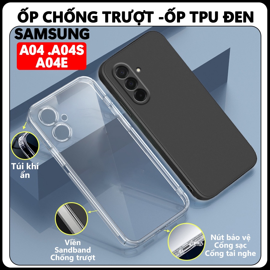 เคส Samsung Galaxy A04/ A04S กันลื่น กันกระแทก ป้องกันกล้องโปร่งใส - เคสด้านบน
