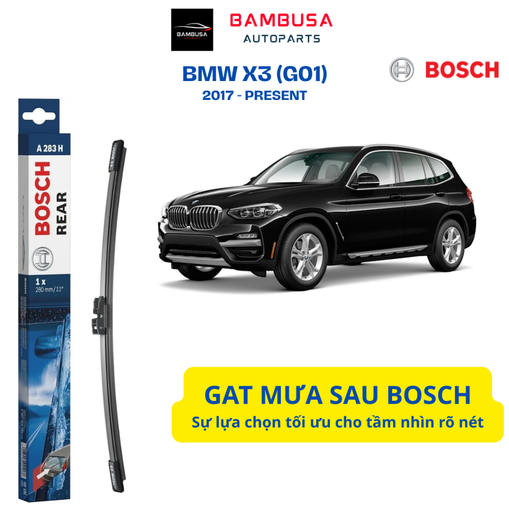 ที่ปัดน้ําฝนด้านหลังสําหรับ BMW X3 (G01) (2017 – ปัจจุบัน) - ของแท้ BOSCH A283H