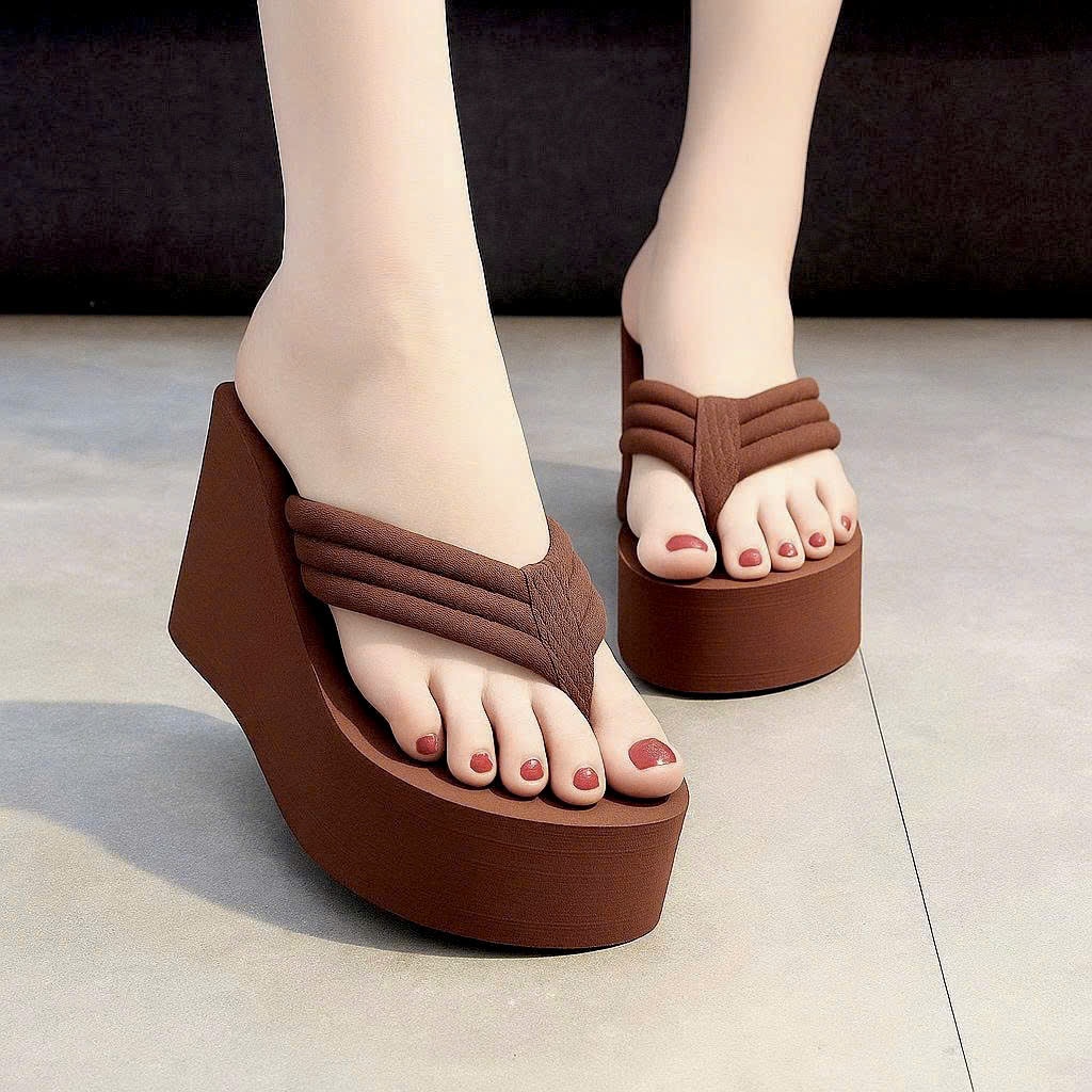 รองเท้าแตะโฟม 5f, 7f 10f คุณภาพสูงพร้อมสายรัดนุ่ม รองเท้าแตะส้นสูง 9 ซม. tcn1