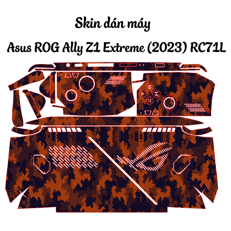 สติ๊กเกอร์ผิว Asus ROG Ally Z1 Extreme (2023) RC71L/ 3M สติ๊กเกอร์ฟิล์มหลายลาย นูน ติดง่าย