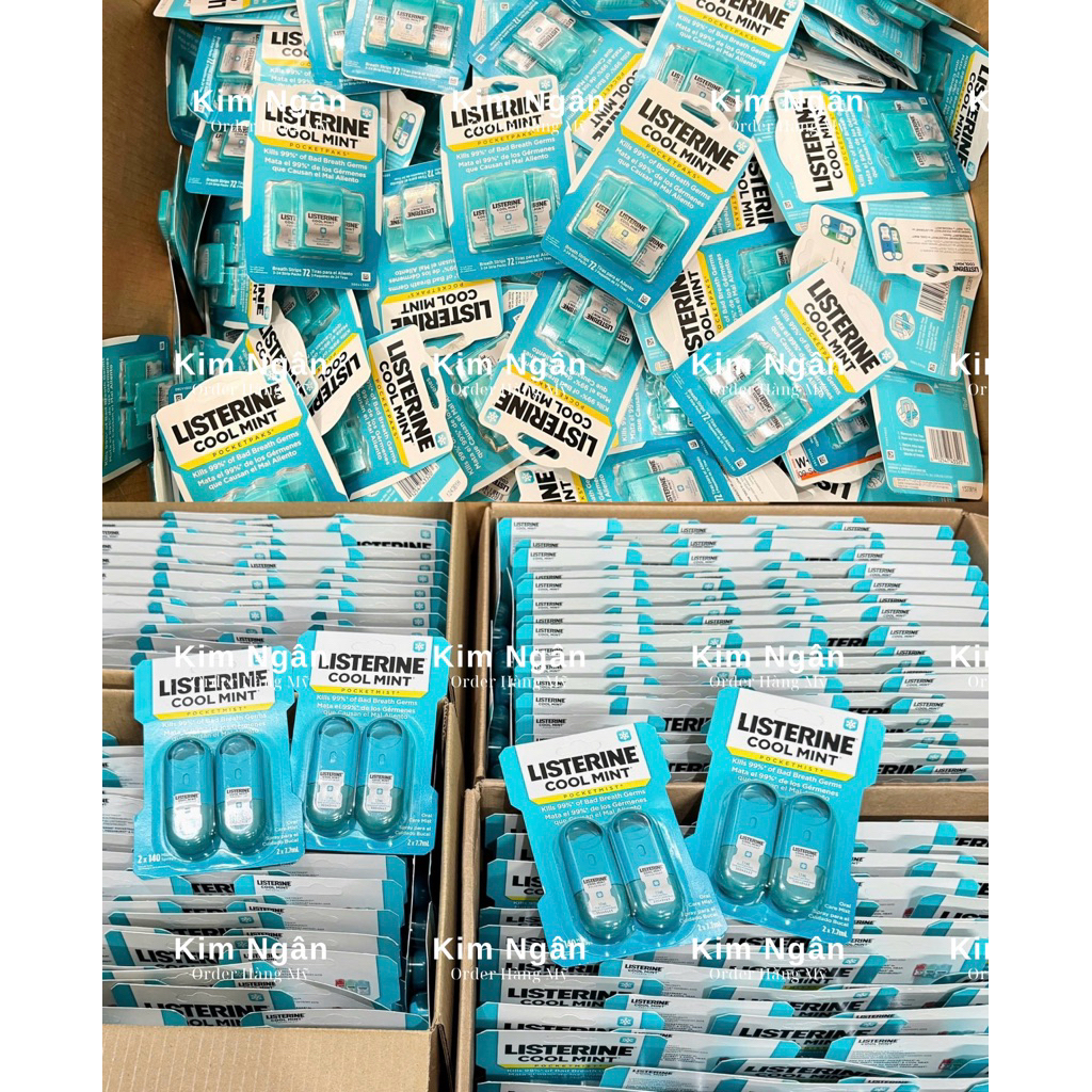 [ผลิตภัณฑ์อเมริกัน] ชุดน้ําหอมปรับอากาศและสเปรย์ปาก Listerine Cool Mint