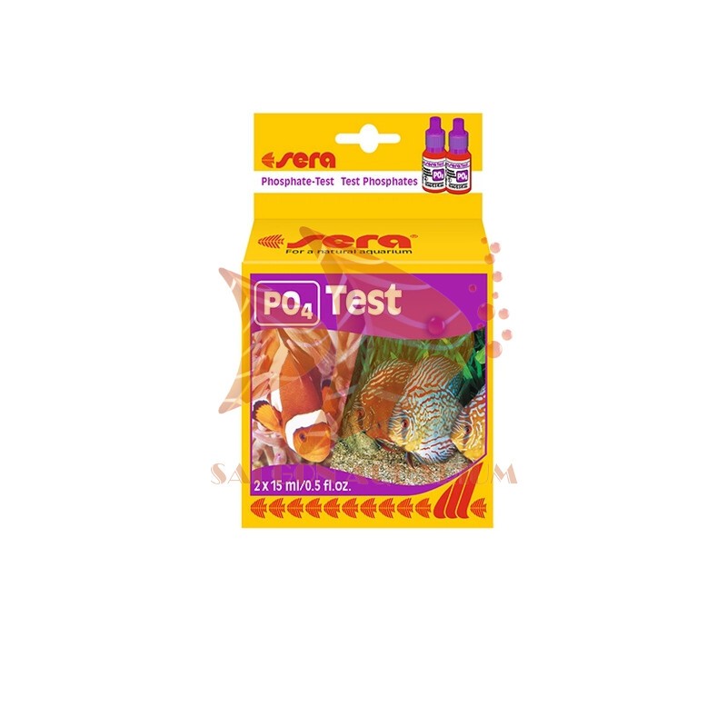 TEST PO4 SERA - PHOTPHO PHOSPHATE CONCENTRATE TEST SOLUTION สําหรับ AQUARIUM SHRIMP POOLS