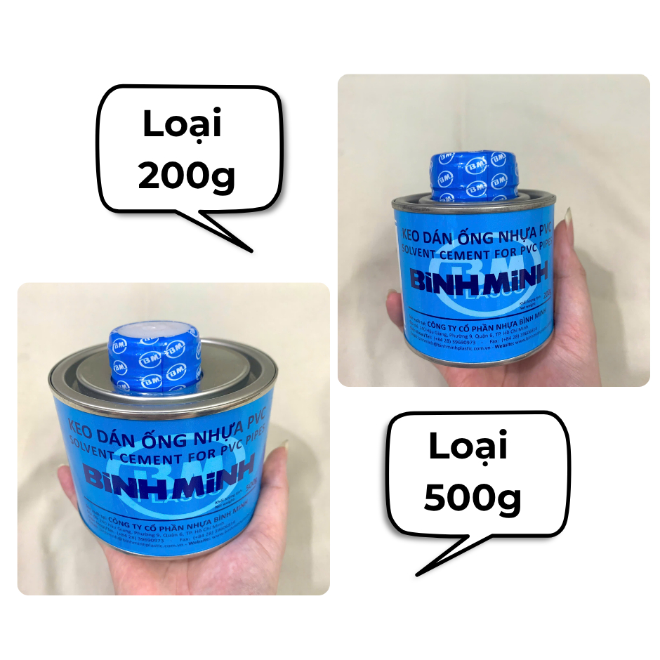 BINH MINH PV WATER PIPE ADHESIVE 200G,500G