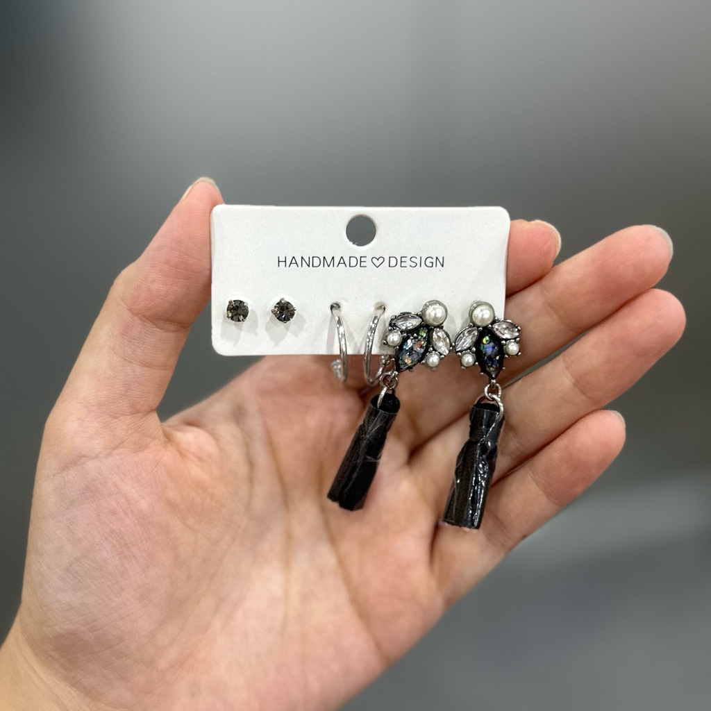 ชุดต่างหูและพู่ BUD 3 ชิ้น