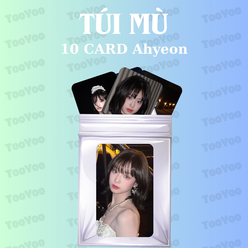 ตาบอดกระเป๋าประกอบด้วยการ์ด Ahyeon (Baby Monster) จํานวน 10 ใบ พร้อมมุมไม่ซ้ํา ToYoo CARD0107