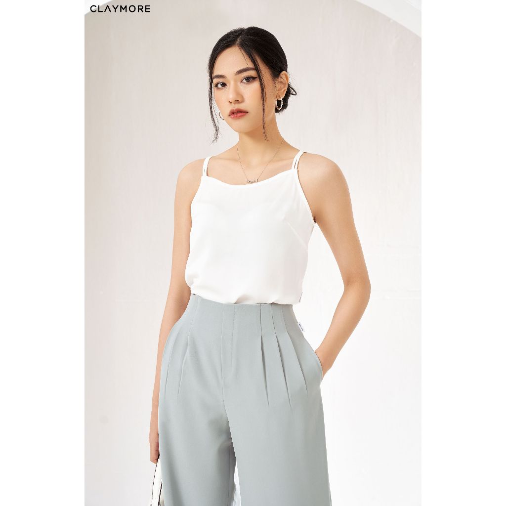 เสื้อท็อป 2 สายผู้หญิงขั้นพื้นฐาน - ดีไซน์เรียบง่าย สวมใส่ง่าย CLAYMORE MS C0621W08234LC