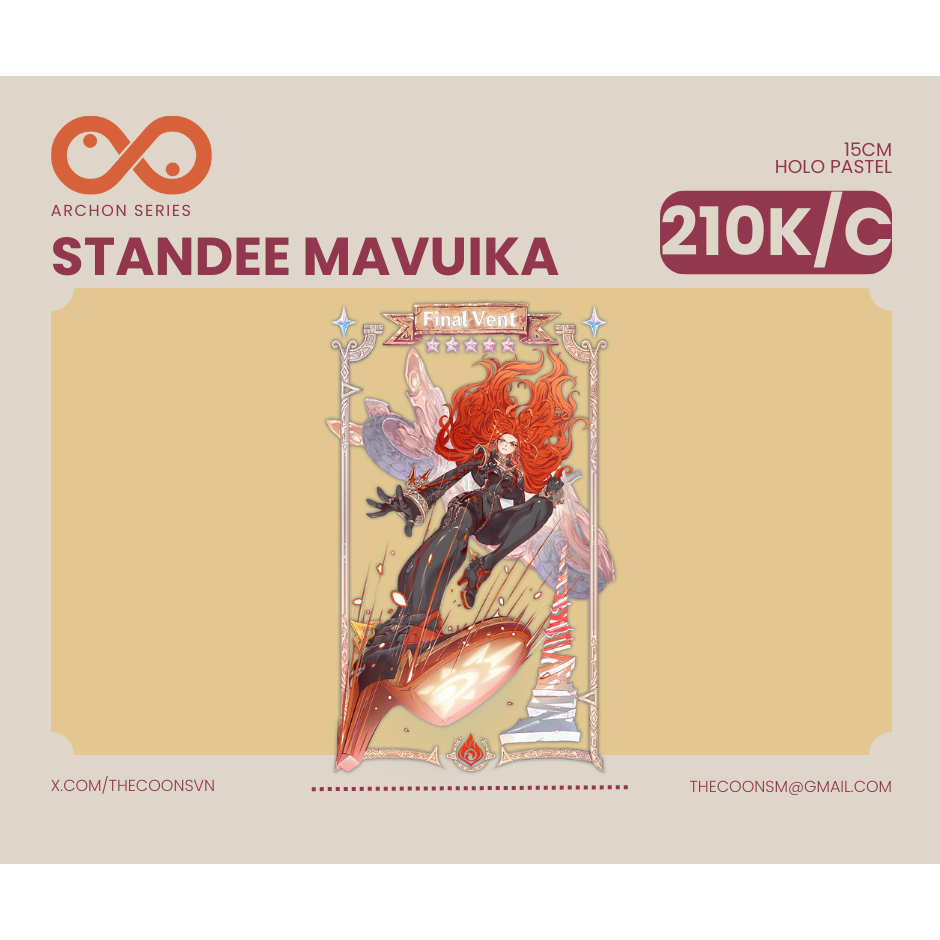 Genshin Impact - Standee และพวงกุญแจ Fire God Mavuika