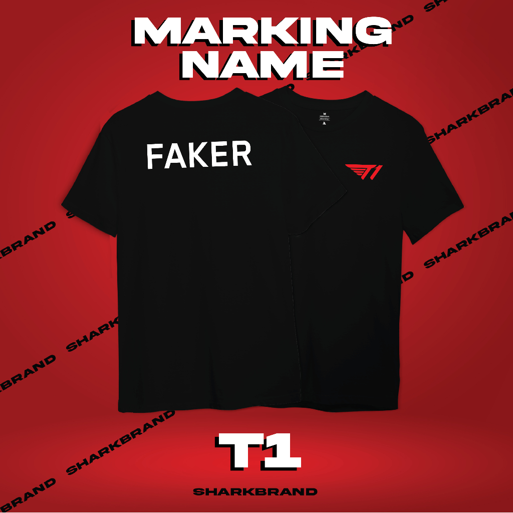 [SHIRT NOT INCLUDED] ป้ายชื่อ T1 LCK /Marking Kit [ซื้อพร้อมเสื้อ T1 WILL SUPPORT PRINTING]
