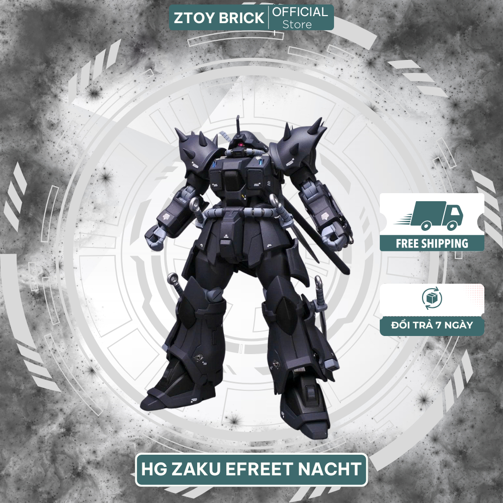 Hg Zaku Efreet Nacht โมเดลประกอบ (มาพร้อมชุดเอฟเฟกต์ ฐานและรูปลอก)