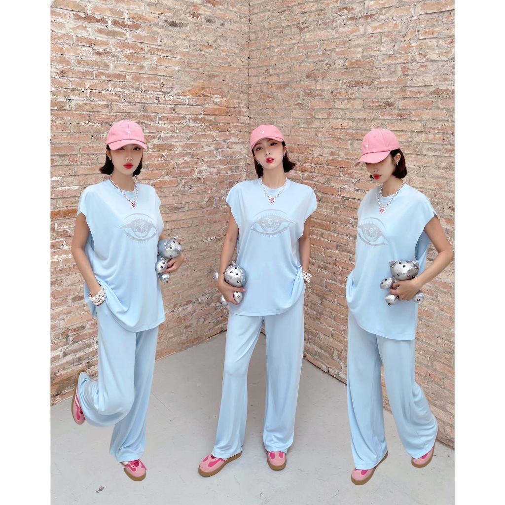 LAKING BLUE UNDERGROUND เสื้อยืด BABY OVERSIZE EYES A939