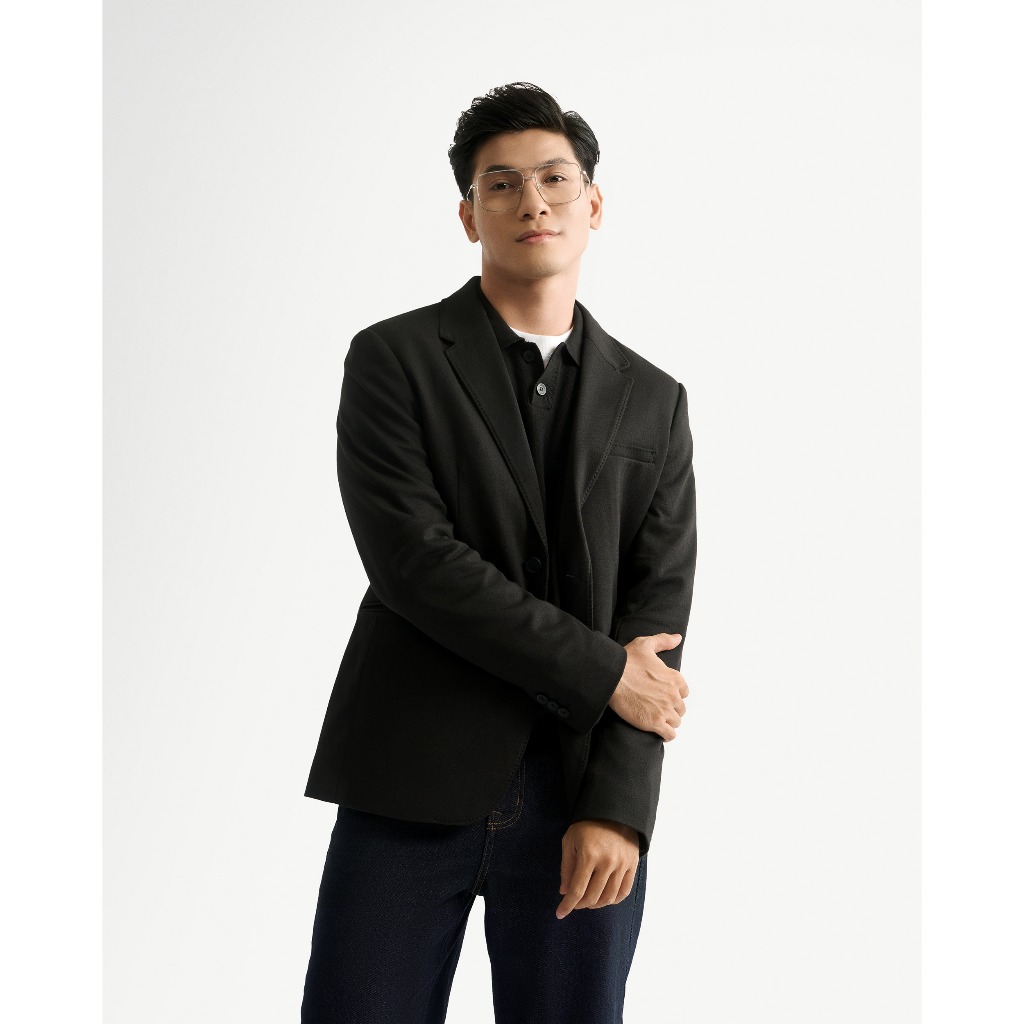 Jacquard Knit Blazer เย็บคอปกแบบเข้ารูป - Routine 10F24VES010