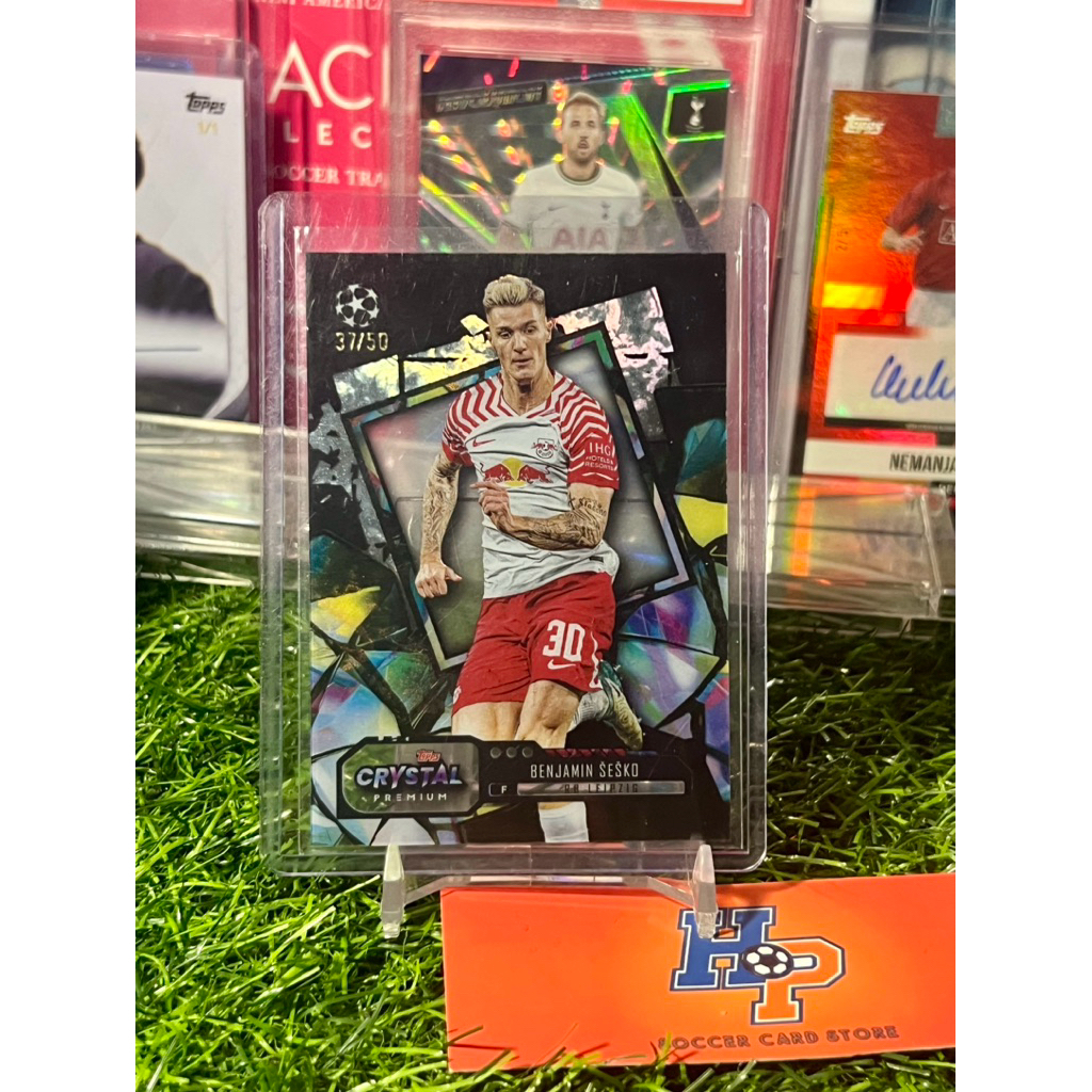 Benjamin Sesko /50 Topps Cystal UCL 2023/24 การ์ดฟุตบอล