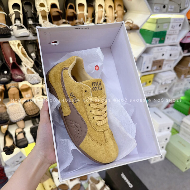 รองเท้าผ้าใบ Miu Felt qc ของแท้ full-box