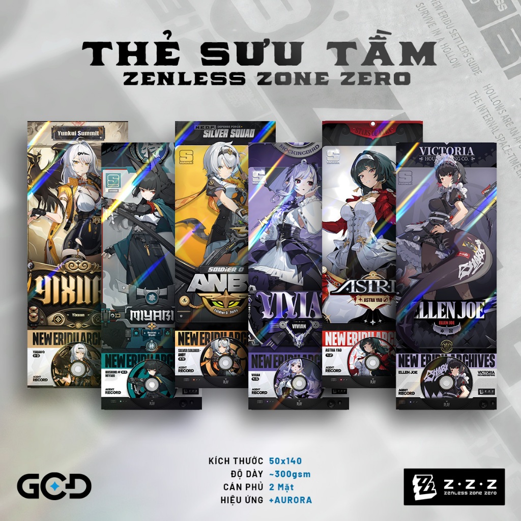 ZZZ Zenless Zone Zero Agent Record Miyabi Yixuan Astra Yao การ์ดสะสม - ร้าน GCD