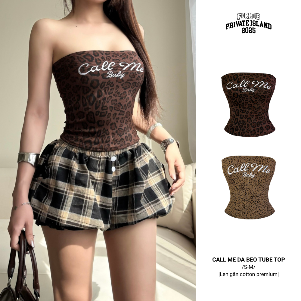 CALL ME BABY EMBROIDERED LOGO TUBE SHIRT FFCLUB MIX