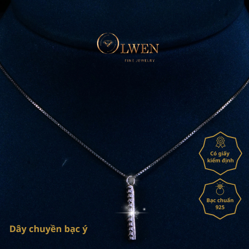 ITALIAN SILVER NECKLACE - OLWEN FINE JEWELRY - HD1381