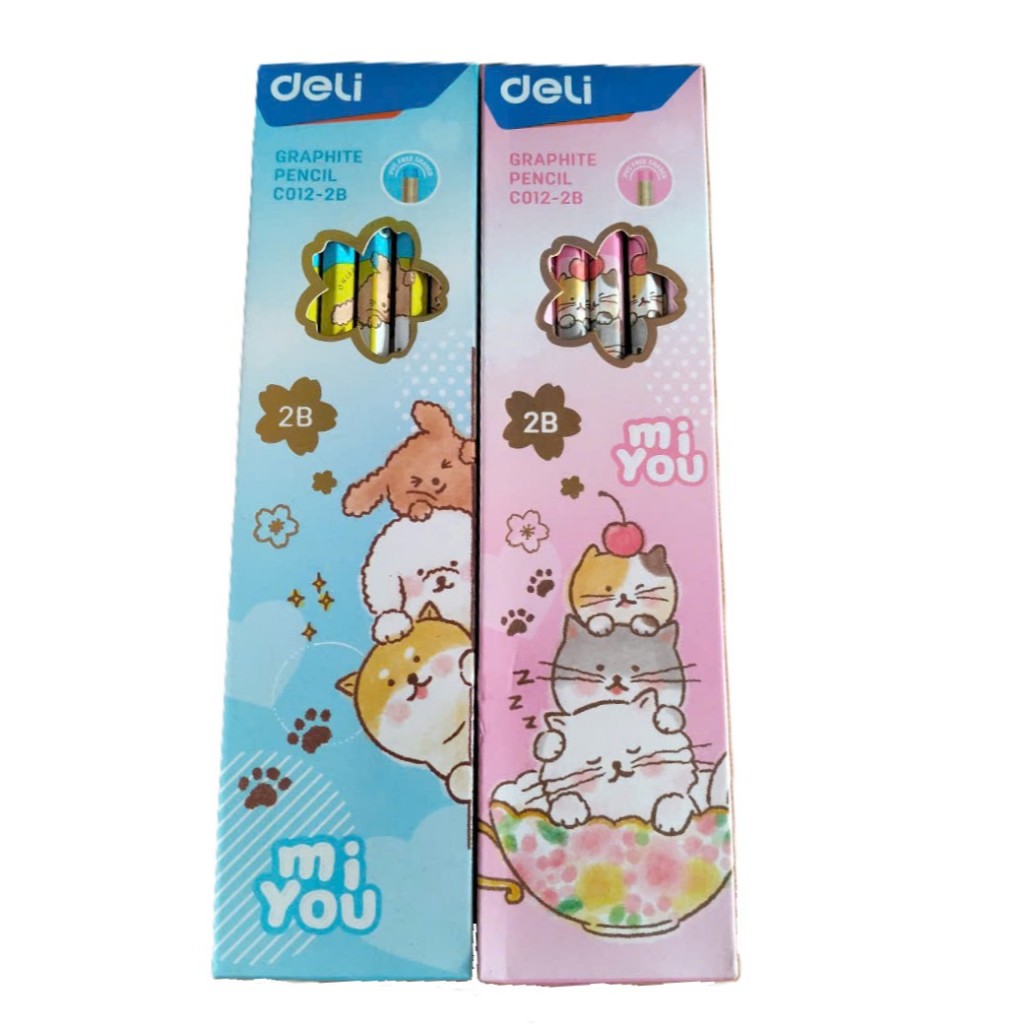 ดินสอไม้เดลี่พร้อมยางลบ Comiko-miYou C012-2B