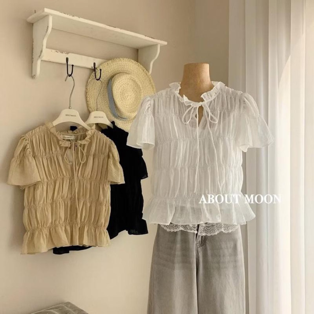 Moon Top เสื้อเชิ้ตผ้าไหมนุ่ม 2s-3 สี น่ารักสุดๆสําหรับผู้หญิง