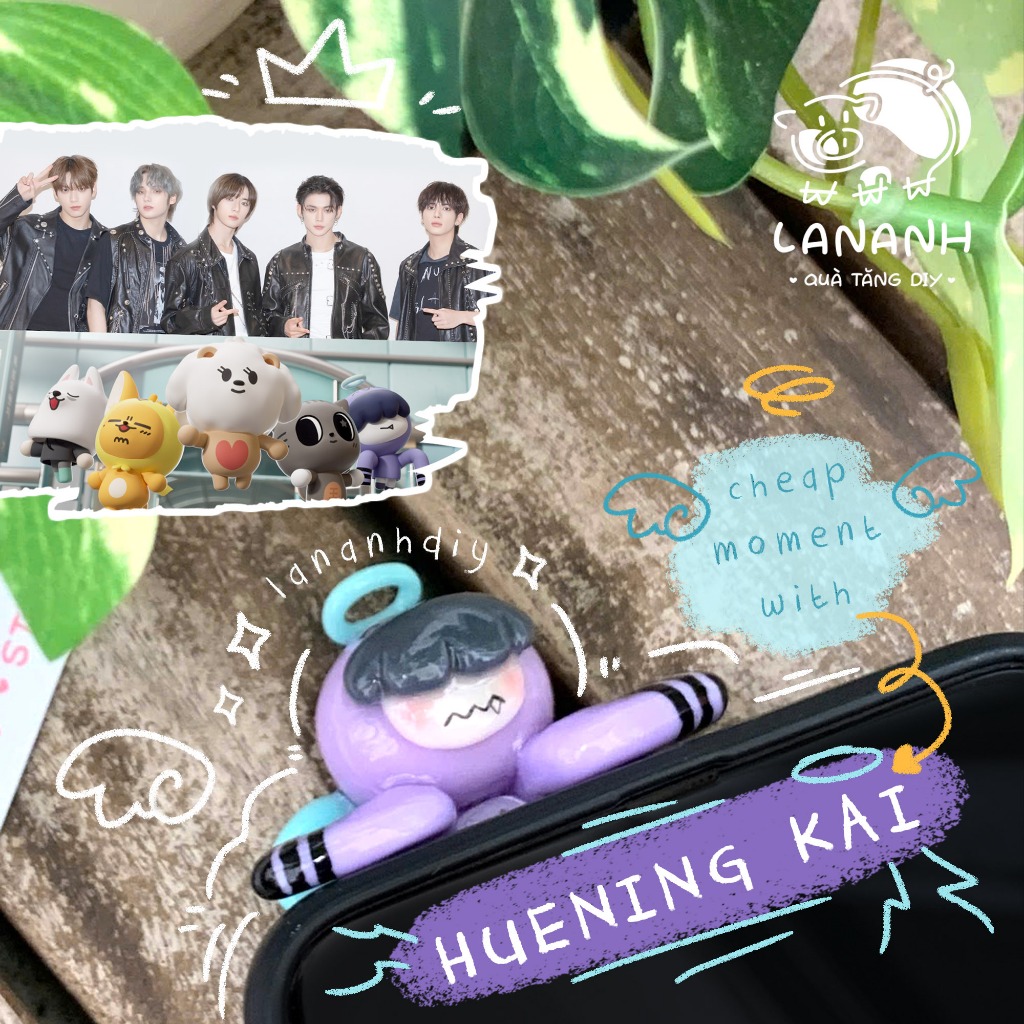 [Hippers for phone] TXT mascot-Hhm Nya Ring-โมเดลโทรศัพท์ดินเผาแฮนด์เมดน่ารัก