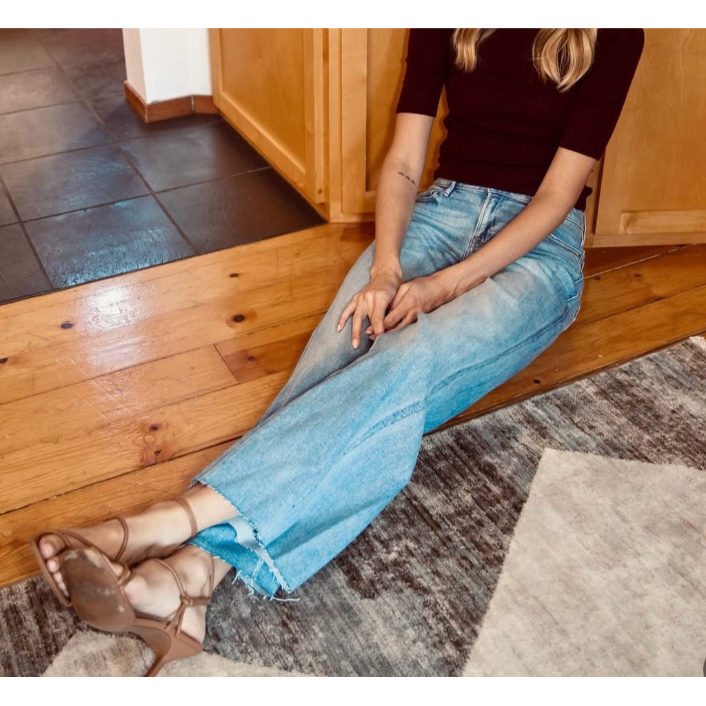 กางเกงยีนส์ผู้หญิง American Vnxk ที่ยอดเยี่ยม (ไซส์ 27eo 76-80, Sz 29eo 84-88) ขาเว้า