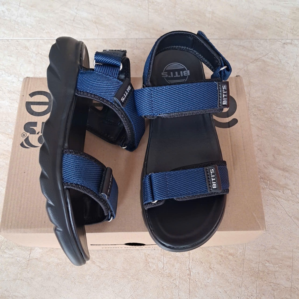 รองเท้าแตะเด็กผู้ชาย Bitis 3 สี BEB006300เด็น, BEB006300XAM, BEB006300XNH (ดํา, เทา, Viscous Blue)