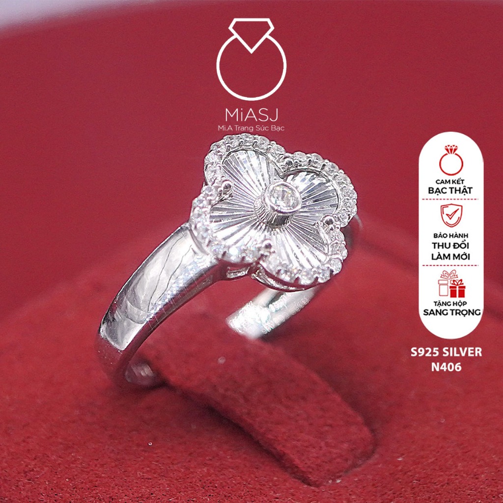 S925 แหวนเงินอิตาลีขอบกลึง N406 - MiA SJ