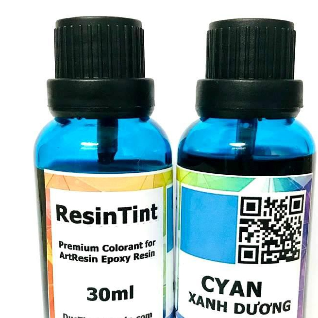 Epoxy Resin สีใส - ผลแก้ว - CYAN Sky Blue - 30ml
