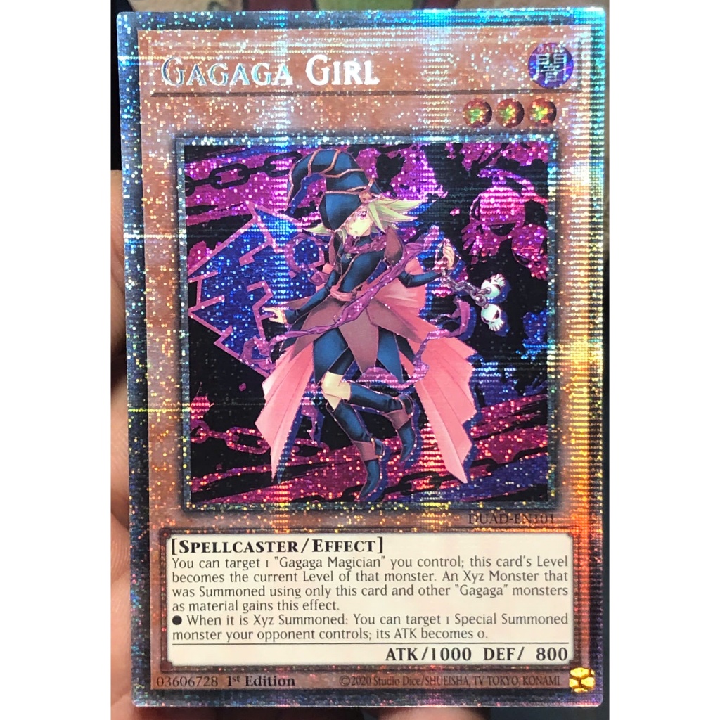 [KW2 Yugioh] [EN-UK] การ์ด DUAD-EN101 Gagaga Girl : Starlight Rare Card : 1st Edition