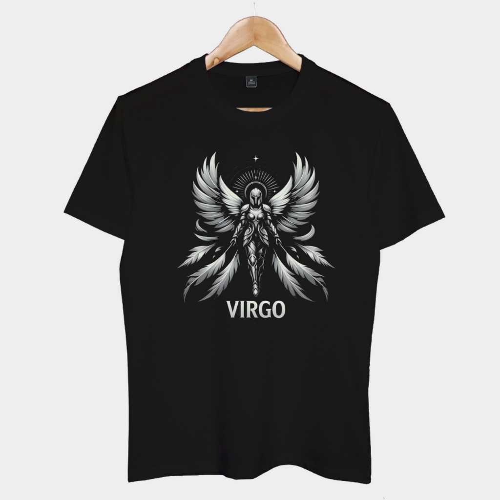 Virgo Virgo เสื้อยืดคอกลมแขนสั้นสําหรับผู้ชายและผู้หญิง