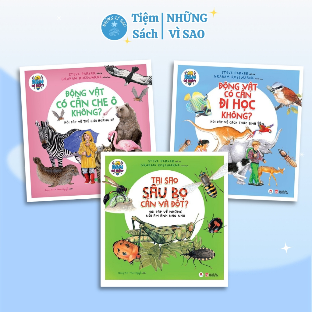 หนังสือ - Combo Animals Need to Go to School + Animals Need to Cover Umbrella + ทําไมแมลงกัดและเผา
