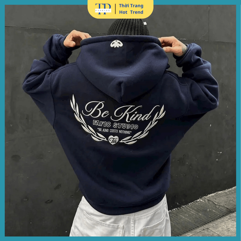 เสื้อแจ็คเก็ตผ้าฟลีซทรงกล่องสําหรับผู้ชายและผู้หญิงพร้อมฮู้ดปักลาย BeKid TP Shop