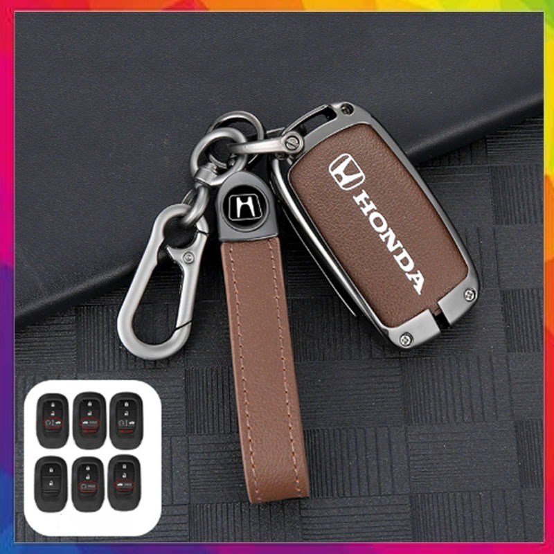 เคสกุญแจ Honda City, BRV, CRV, HRV, Accord, Civic, Brio Premium Leather Alloy Model