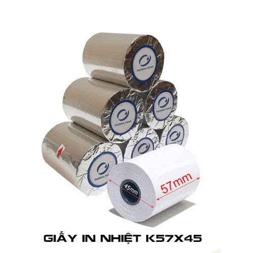[COMBO ของ 10 ROLLS] กระดาษพิมพ์ใบเสร็จ K58x45 K57x45 กระดาษความร้อนพิมพ์บิล K58 K57 ใช้เครื่อง POS 
