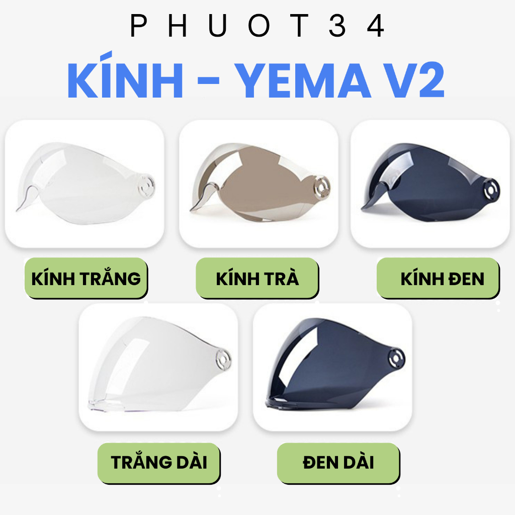 แว่นตาหมวกกันน็อค YEMA - V2