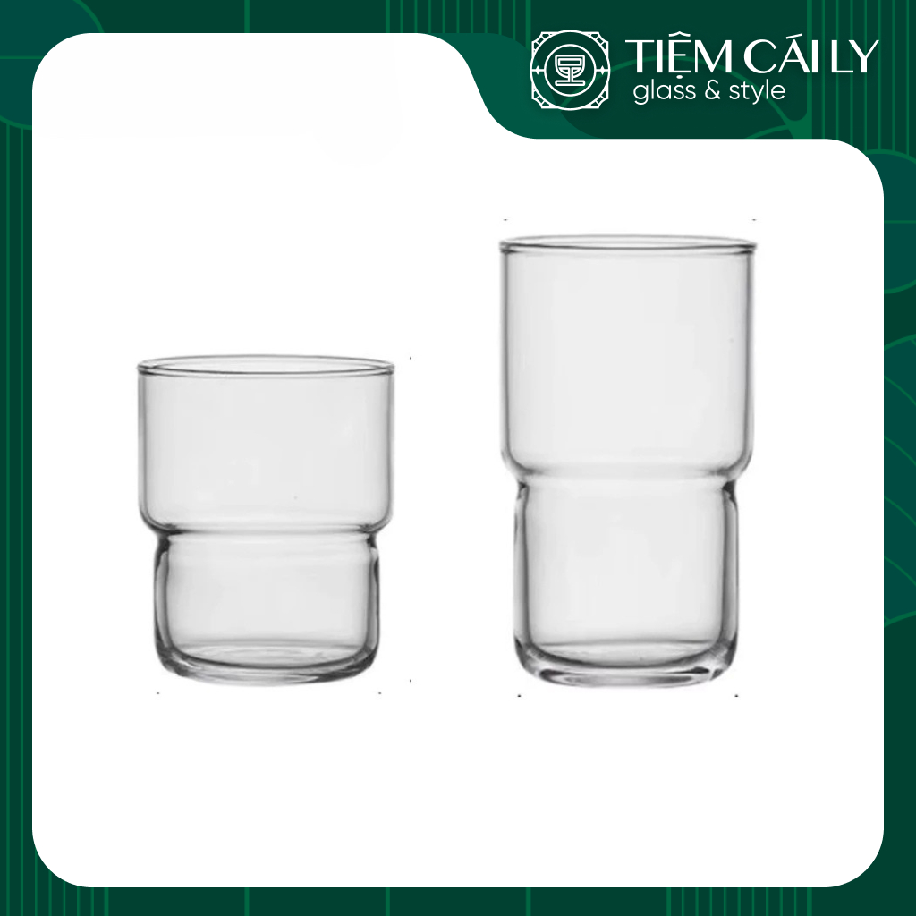 HEAVY DUTY GLASS CUP - 2-LAYER SMOOTH HEAT RESISTANT V4126-V4127 / 300ML-330ML / CAFE-Juice-Smothing