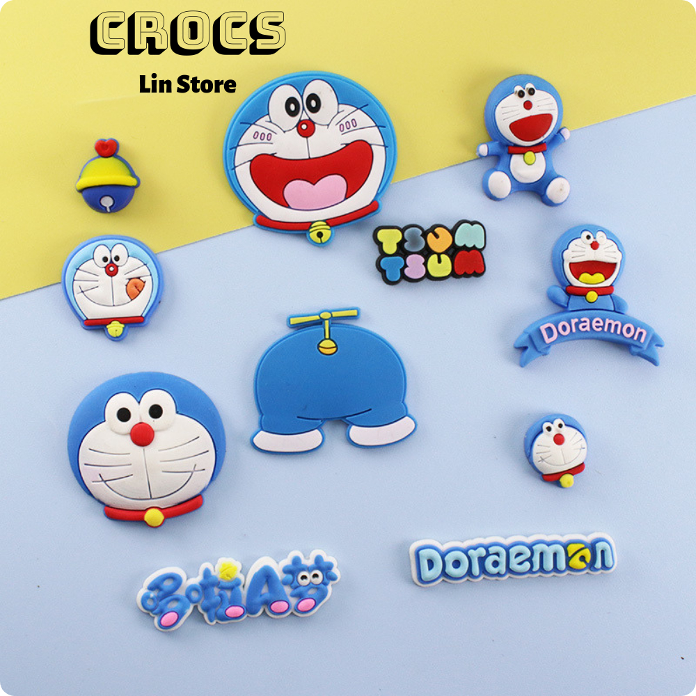 Charm Sticker Doraemon ติดรองเท้าแตะ Cross สติ๊กเกอร์ Jibitz Doremon สุดฮอต - Lin Store