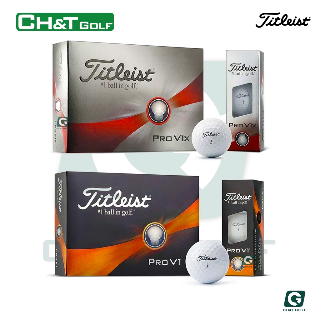 กล่องใส่ลูกกอล์ฟ TitLeist pro V1, pro V1x 2024 ใหม่ ลูกกอล์ฟ 4 ชั้น