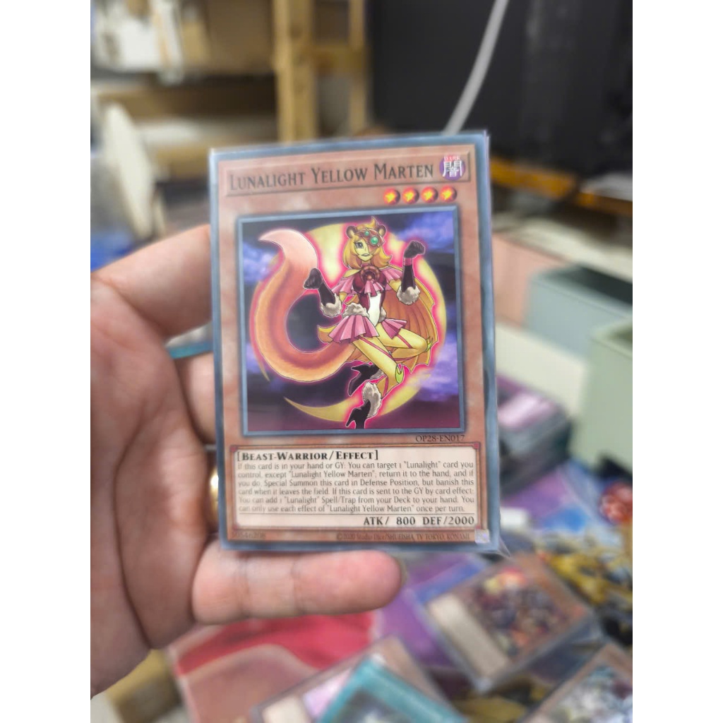 [Yugioh Funny Shop] การ์ด Lunalight Yellow Marten 1 ใบ - OP28-EN017 - COMMON UK
