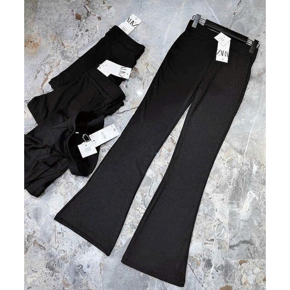 ผู้หญิงเอวสูง Flared Leggings Flattering คอนซีลเลอร์ 4-Way Stretch D90