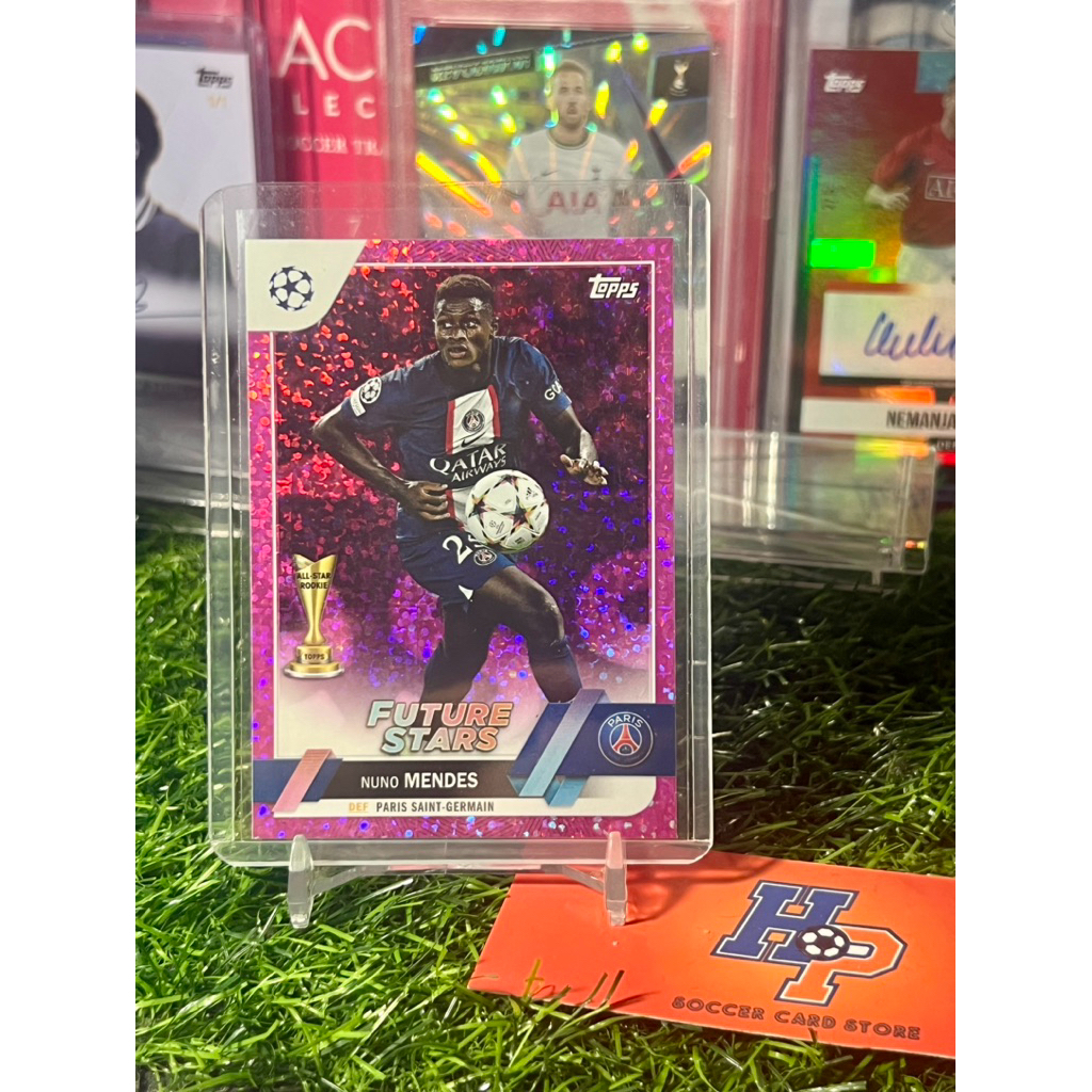 Nuno Mendes Pink Topps UCC 2023/24 การ์ดฟุตบอล