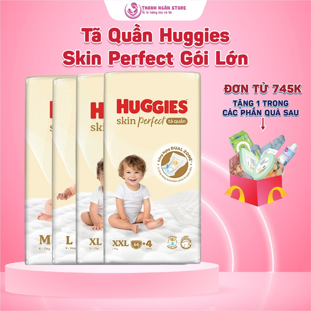 Huggies skin perfect Diaper Pants Large Saving Pack M102/L92/XL76/XXL68 - Huggies Yellow Diaper Pant