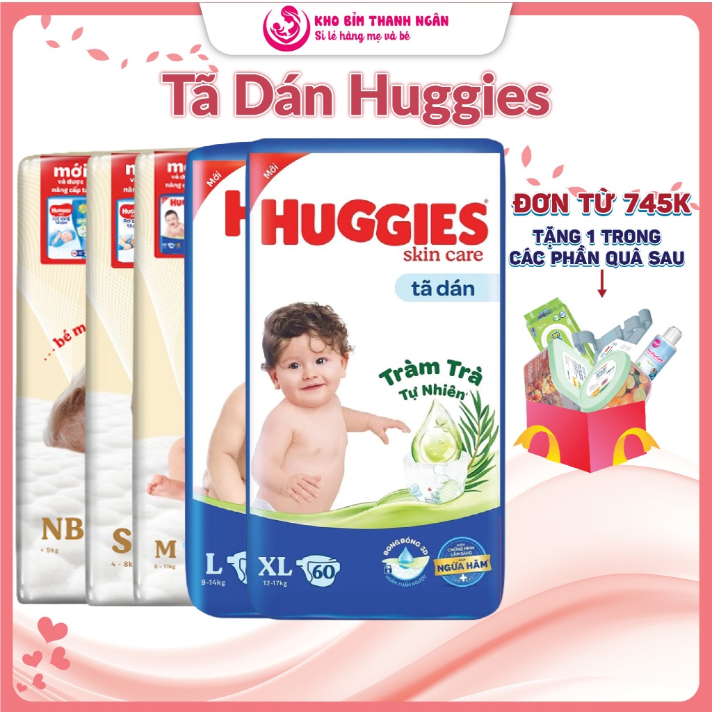 ผ้าอ้อมเด็ก Huggies S82 M76 L68 XL60 XXL54 HUGGIES Skin Perfect ผ้าอ้อมดูดซับและผ่อนคลายเป็นพิเศษ - 