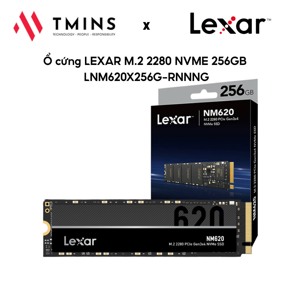LEXAR M.2 2280 NVME 256GB ฮาร์ดไดรฟ์ LNM620X256G-RNNNG - สินค้าของแท้