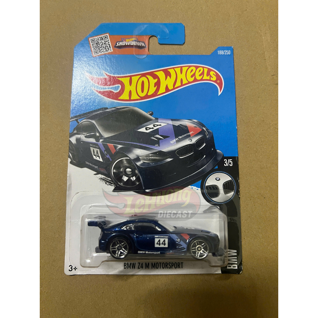 LeHuong Diecast - Hot Wheels BMW Z4 M Motosport Blue Model Car