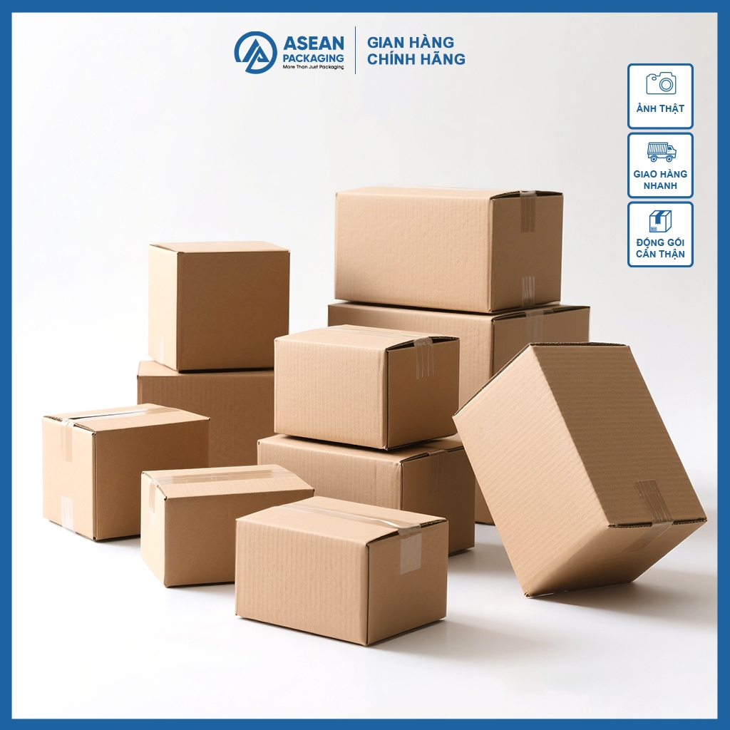 Asian PACKAGING 3 ชั้น PACKAGING กล่องคุณภาพสูงทนทานคราฟท์ในขนาดต่างๆ