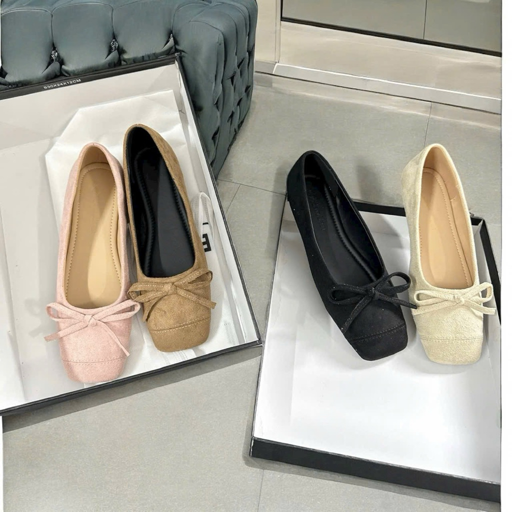 Marry Jane Suede Shoes with Square Toe Ladys Style