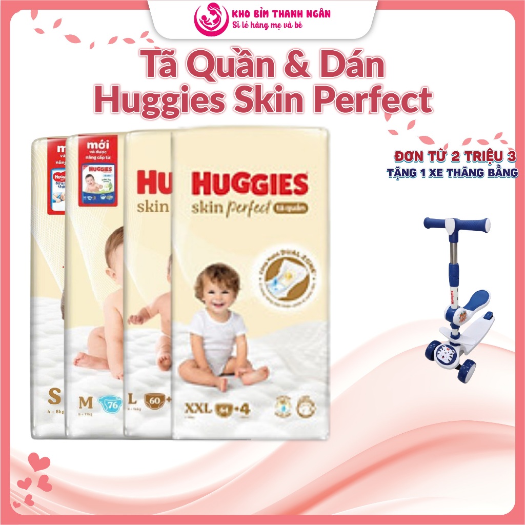 Huggies Diapers / กางเกงผ้าอ้อม Huggies skin perfect Large Pack NB70/S80/M102/L92/XL76/XXL68- Huggie