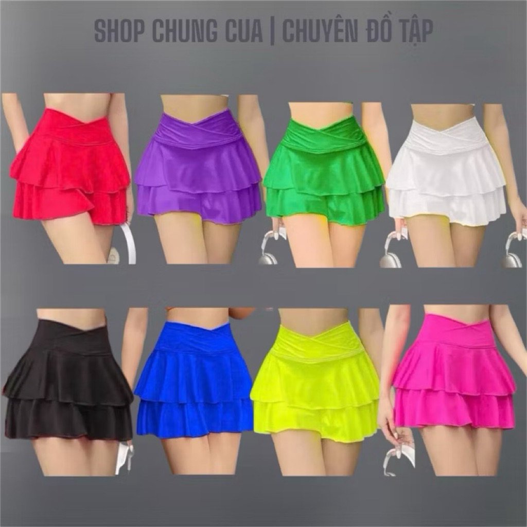 WOMENS 2-LAYER ELECTRIC TRAINING DRESS WITH CARP RISE, แอโรบิก, zumba, pickleball, หลายสี