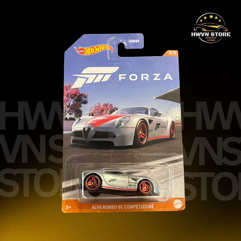 Hotwheels Forza Alfa Romeo 8C รุ่น Competizione สีเทารถ