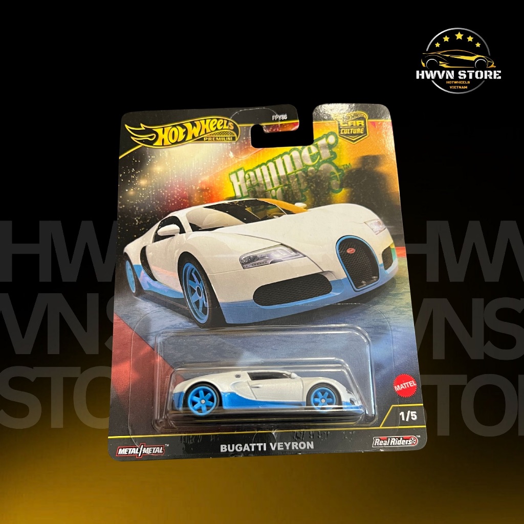 Hotwheels Premium Bugatti Veyron รถโมเดลสีขาว